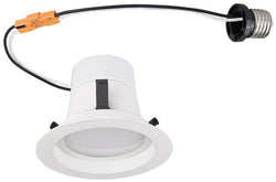 Westinghouse 3104100 9W 4" Recessed Downlight LED Dimmable Warm White (3000K) E26 (Medium) Base Socket Adapter, Smooth Baffle, 120 Volt, Contractor Box