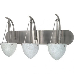 NUVO 60/136 South Beach - 3 Light - 24" - Vanity - with Water Spot Glass