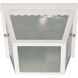 NUVO 60/470 2 Light - 10" - Carport Flush Mount - With Textured Frosted Glass