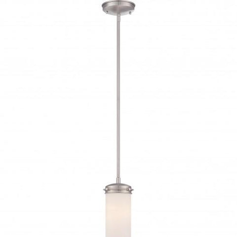 NUVO 60/615 Polaris - 1 Light Mini Pendant- with White Opal Glass