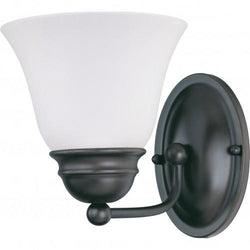 NUVO 62/1021 1 Light - Empire LED  7" Vanity Wall Fixture  - Mahogany Bronze Finish - Frosted Glass - Lamp Included