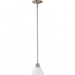 NUVO 62/1119 1 Light - Empire LED 7" Mini Pendant  - Brushed Nickel Finish - Frosted Glass - Lamp Included