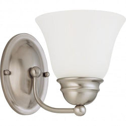 NUVO 62/1121 1 Light - Empire LED  7" Vanity Wall Fixture  - Brushed Nickel Finish - Frosted Glass - Lamp Included