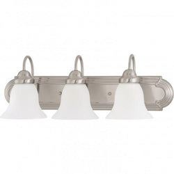 NUVO 62/1125 3 Light - Ballerina LED  24" Vanity Wall Fixture  - Brushed Nickel Finish - Frosted Glass - Lamps Included