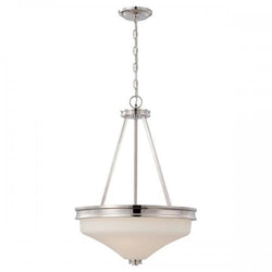 NUVO 62/425 Cody - 3 Light Pendant with Satin White Glass - LED Omni Included