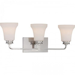 NUVO 62/428 Cody - 3 Light Vanity Fixture with Satin White Glass - LED Omni Included