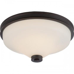NUVO 62/433 Cody - 2 Light Flush Fixture with Satin White Glass - LED Omni Included