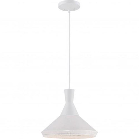 NUVO 62/482 Luger - 1 Light Perforated Metal Shade Pendant with 14w LED PAR Lamp Included
