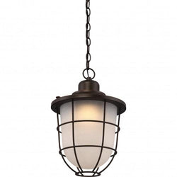 NUVO 62/946 Bungalow Hanging Lantern; Mahogany Bronze Finish