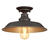 Westinghouse 6370300 Iron Hill 12-Inch, One-Light Indoor Semi-Flush Mount Ceiling Fixture