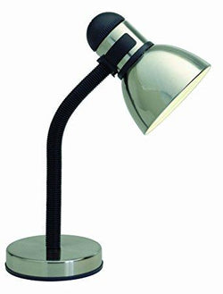 SATCO SF76/355 Goose Neck Desk Lamp; Steel & Black Finish