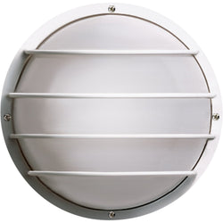 NUVO SF77/861 1 Light - 10" - Round Cage Wall Fixture - Polysynthetic Body & Lens
