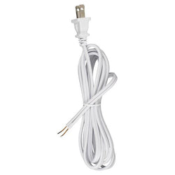 SATCO products 90/100 8FT WHT CORD SET W/ MOLDED PLU