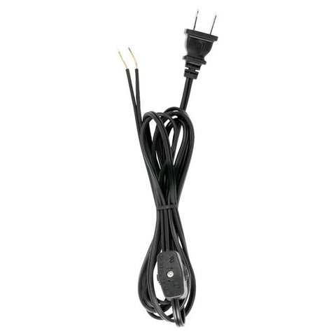 SATCO products 90/1583 8' BLACK CORD SET W SWITCH SPT