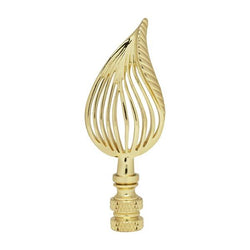 SATCO products 90/1743 PF8028 LEAF BRASS FINIAL