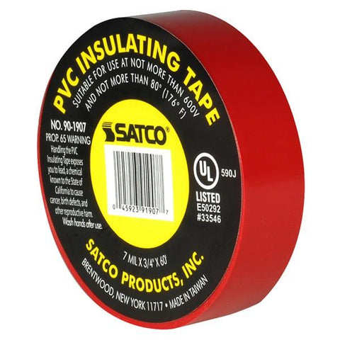 SATCO products 90/1907 RED ELEC TAPE 60 FT. 3/4"