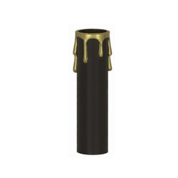 SATCO products 90/375 4" BLK/GOLD DRIP STD. CANDLE
