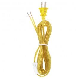 SATCO products 90/723 8' CLR GOLD CORD SET W/SWITCH