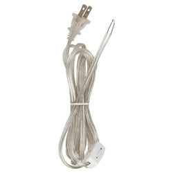 SATCO products 90/968 8' CLEAR SILVER CORD SET W/SWI