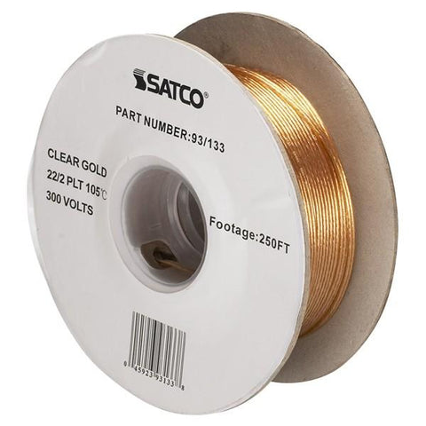 SATCO products 93/133 22/2 CLEAR GOLD WIRE 250 FT.