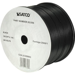SATCO products 93/308 18/2 SPT-2 BLACK 2500 FT SPOOL