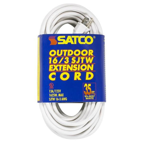 SATCO products 93/5027 35 FT 16-3 SJTW WHITE OUTDOOR
