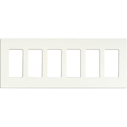 SATCO products 96/621 CLARO 6 GANG WALLPLATE WH