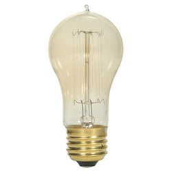 Satco  S2424  40 watt A15 Incandescent; Clear; 3000 average rated hours; 160 lumens; Medium base; 120 volts