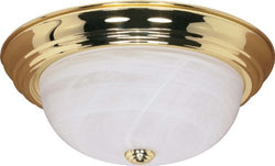 NUVO 60/215 3 Light - 15" - Flush Mount - Alabaster Glass