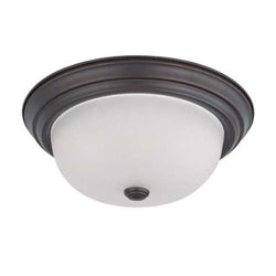 NUVO 60/3336 2 Light 13" Flush Mount with Frosted White Glass - (2) 13w GU24 Lamps Included