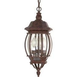 NUVO 60/895 Central Park - 3 Light - 20" - Hanging Lantern - with Clear Beveled Glass