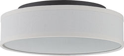 NUVO 62/525 Heather - LED Flush Fixture with White Linen Shade
