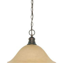 NUVO 60/1276 1 Light 16" Pendant with Champagne Linen Washed Glass