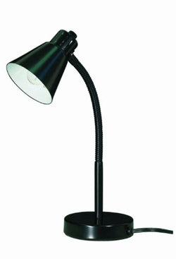 SATCO 60/844 Small Gooseneck Desk Lamp - 1 Light - Black