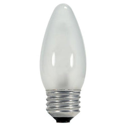 Satco  S2444  43 watt; Halogen; Torpedo; Frosted; 1000 Average rated Hours; 750 Lumens; Medium base; 120 volts; Carded