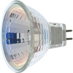 Satco  S1958  35 watt; Halogen; MR16; FRB; 2000 Average rated Hours; Miniature 2 Pin Round base; 12 volts