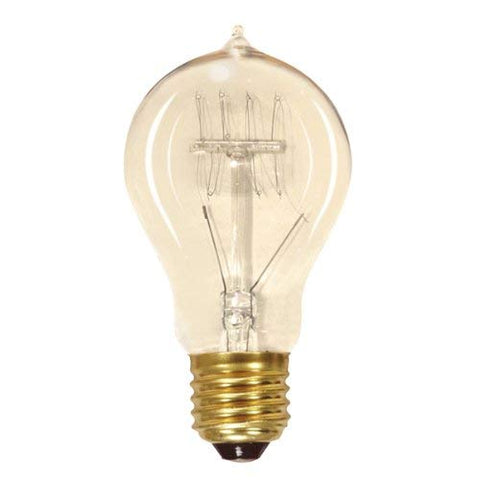 Satco  S2419  60 watt A19 Incandescent; Clear; 3000 average rated hours; 240 lumens; Medium base; 120 volts