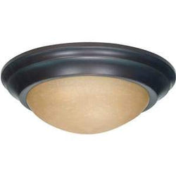 NUVO 60/1283 3 Light 17" Flush Mount Twist & Lock with Champagne Linen Washed Glass