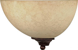 NUVO 60/044 Tapas - 1 Light - 12" - Sconce - with Tuscan Suede Glass