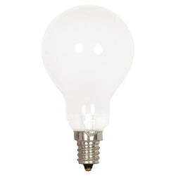 Satco  S2745  40 watt A15 Incandescent; Frost; 1000 average rated hours; 420 lumens; Intermediate base; 120 volts; 2/Card