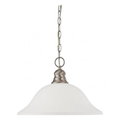 NUVO 60/3258 1 Light 16" Pendant with Frosted White Glass