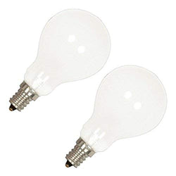Satco  S2741  40 watt A15 Incandescent; Frost; 1000 average rated hours; 420 lumens; Candelabra base; 120 volts; 2/Card