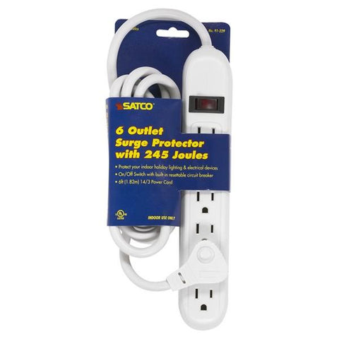 SATCO products 91/229 6 OUTLET SURGE PROTECTOR WITH