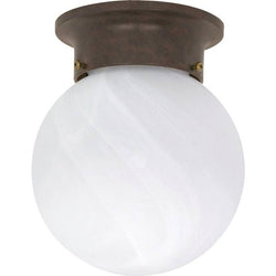 NUVO 60/259 1 Light - 6" - Ceiling Mount - Alabaster Ball