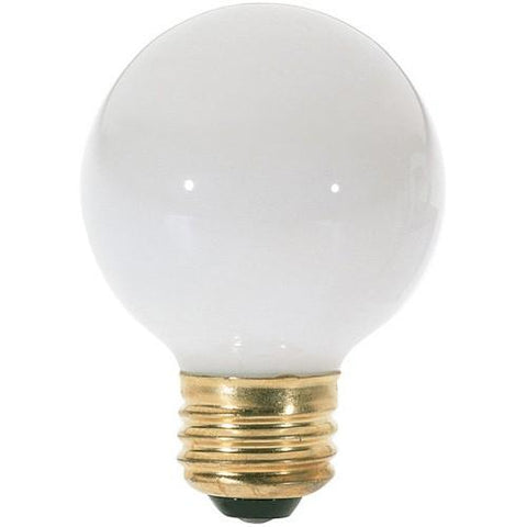 Satco  S3827/TF  25 watt G18 1/2 Incandescent; White; 1500 average rated hours; 120 lumens; Medium base; 120 volts; Shatter Proof