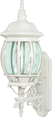 NUVO 60/888 Central Park - 3 Light - 22" - Wall Lantern - with Clear Beveled Glass