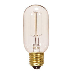 Satco  S2417  40 watt T14 Incandescent; Clear; 3000 average rated hours; 160 lumens; Medium base; 120 volts