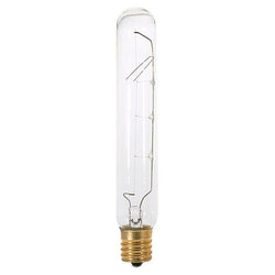 Satco S3710 40 watt T6 1/2 Incandescent; Clear; 1500 average rated hours; 350 lumens; Intermediate base; 130 volts