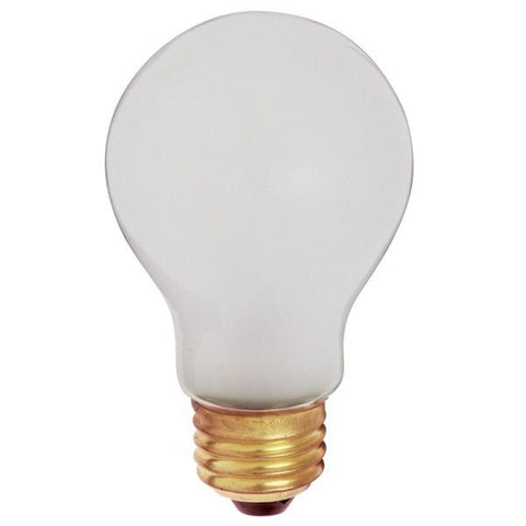 Satco S3931 75 watt A19 Incandescent; Frost; 5000 average rated hours; 680 lumens; Medium base; 130 volts; Shatter Proof