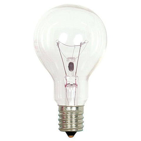 Satco S4164 40 watt A15 Incandescent; Clear; 1000 average rated hours; 420 lumens; Intermediate base; 130 volts